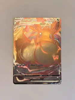 Pokemon Eevee VMAX SWSH087 Black Star Promo Holo Ultra Rare 3D Fan Art Card - Image 1