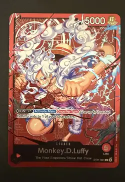 Monkey D Luffy ST21-001 Learn Together Promo Deck Leader One Piece Card English - Image 1