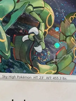 SWIRL Pokemon Sword & Shield Rayquaza SWSH 029 Promo Card Black Star Holo - Image 1