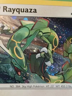 SWIRL Pokemon Sword & Shield Rayquaza SWSH 029 Promo Card Black Star Holo - Image 2