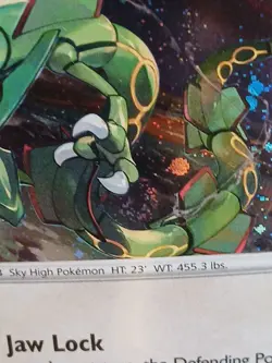 SWIRL Pokemon Sword & Shield Rayquaza SWSH 029 Promo Card Black Star Holo - Image 5