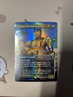 Wakka, Devoted Guardian (Borderless) (Chocobo Track Foil) Commander: - Image 1