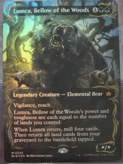 Lumra, Bellow of the Woods (Borderless) (Raised Foil) Bloomburrow Foil - Image 1