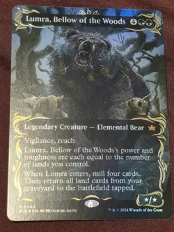 Lumra, Bellow of the Woods (Borderless) (Raised Foil) Bloomburrow Foil - Image 4