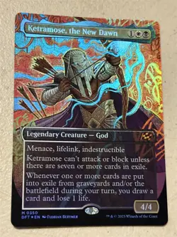 mtg borderless foil Ketramose, the New Dawn, mythic rare, Aetherdrift, unplayed - Image 1