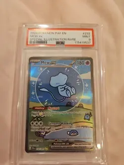 Mew EX 232/091 PSA 9 Special Illustration Rare Paldean Fates Bubble Mew Pokemon - Image 1