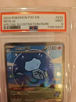 Mew EX 232/091 PSA 9 Special Illustration Rare Paldean Fates Bubble Mew Pokemon - Image 2