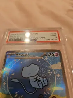 Mew EX 232/091 PSA 9 Special Illustration Rare Paldean Fates Bubble Mew Pokemon - Image 3