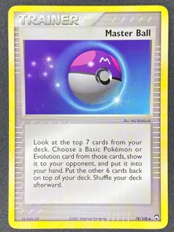 Pokemon Master Ball 78/108 EX Power Keepers LP - Image 1