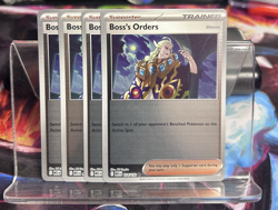 [4x Playset] Boss's Orders 114/132 ME02: Mega Evolution POKEMON TCG REVERSE HOLO - Image 1