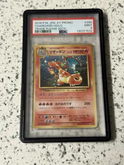 2016 POKEMON JPN XY PROMO TRADE PLEASE 20TH #280 CHARIZARD-HOLO PSA 9 - Image 3