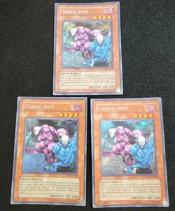 YuGiOh TCG 3 x Gemini Imps Premium Pack 1 PP01-EN005 Secret Rare LP - Image 1