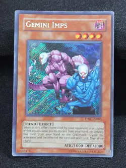 YuGiOh TCG 3 x Gemini Imps Premium Pack 1 PP01-EN005 Secret Rare LP - Image 3