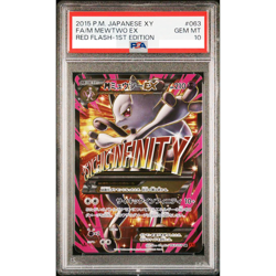 PSA 10 M Mewtwo EX 063/059 Red Flash 1st Ed 2015 Pokemon Card Japanese A787 - Image 1