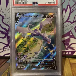 Aerodactyl V PSA 10 Pokemon Card 180/196 Lost Origin Full Art 2022 Gem Mint - Image 2