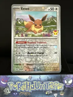 Pokemon Card Eevee 074/131 Pokemon Day Stamped Promo 2025 Reverse Holo NM - Image 1
