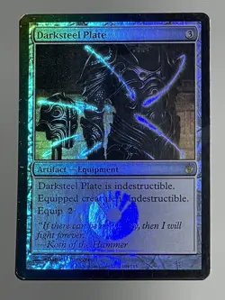 FOIL Darksteel Plate - Mirrodin Besieged - MTG- LP/MP - Image 1