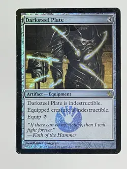 FOIL Darksteel Plate - Mirrodin Besieged - MTG- LP/MP - Image 2
