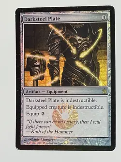 FOIL Darksteel Plate - Mirrodin Besieged - MTG- LP/MP - Image 3