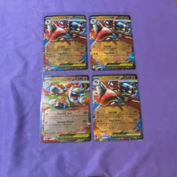 Pokemon TCG: Lot of 4 - (3) Mega Lucario ex - 077/132 - (1) Mega Camerupt ex - Image 1