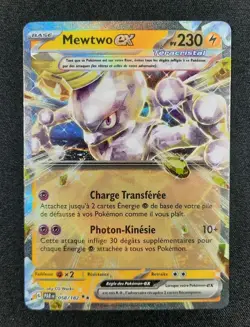 Carte Pokemon : Mewtwo Ex Ultra Rare 2023 Faille Paradoxe 058/182 NM 🇲🇫 - Image 1