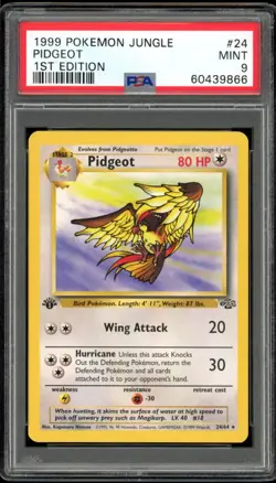 1999 Pokemon Jungle #24 Pidgeot 1st Edition PSA 9 Mint - Image 1