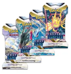 Pokemon TCG Sword and Shield Silver Tempest Sleeved Booster Pack Art Set - Image 1