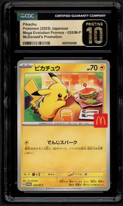 CGC 10 PRISTINE McDonald's Promo Complete Set Pikachu Pokemon Card Japanese - Image 3