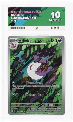 Pokemon Cards Arbok 176/162 ACE 10 Temporal Forces Scarlet & Violet GEM MINT - Image 1