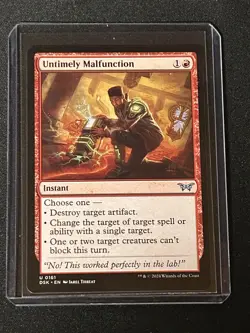 MTG Untimely Malfunction Duskmourn: House of Horror Magic 161 - Image 1