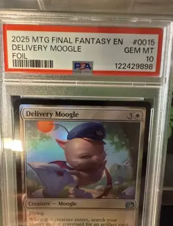 2025 MAGIC: THE GATHERING FINAL FANTASY FOIL #0015 DELIVERY MOOGLE PSA 10 - Image 3