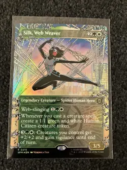 Magic MTG - Silk, Web Weaver (Borderless) Foil - Marvel's Spider-Man - Image 1
