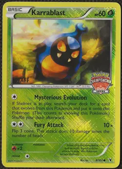 Pokemon KARRABLAST STAFF 8/101 Championship Series Promo NV English NM - Image 1
