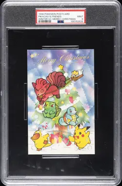 1998 POKEMON PIKACHU'S WINTER VACATION VHS POSTCARDS PIKACHU & FRIENDS PSA 9 - Image 1