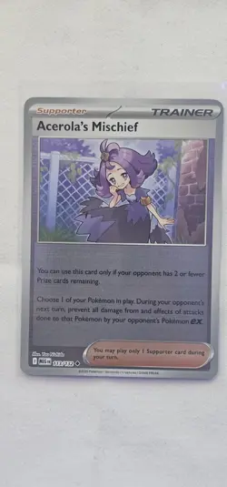Acerola's Mischief 113/132 Uncommon Reverse Holo Pokemon TCG Mega Evolution NM - Image 1