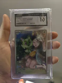 CGC Gem Mint 10 Sprigatito Pokemon 2025 S. CHINESE Gem Pack Vol. 1 01 09/09 Holo - Image 1