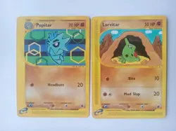 Pokemon Pupitar Expedition 90/165 Uncommon & Larvitar 116/165 NM Free Shipping!! - Image 1