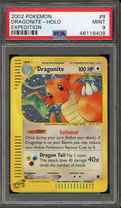 Pokemon Dragonite Expedition Holo Rare #9 PSA 9 Mint - Image 1