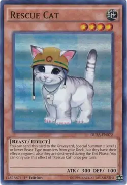 Yugioh! Rescue Cat - DUSA-EN072 - Ultra Rare - 1st Edition Near Mint, English - Image 1