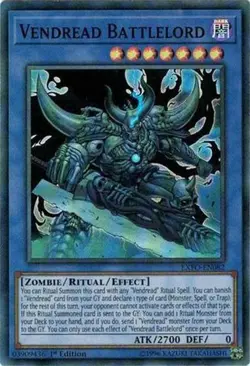 Vendread Battlelord - EXFO-EN082 - Super Rare 1st Edition Yugioh - Image 1