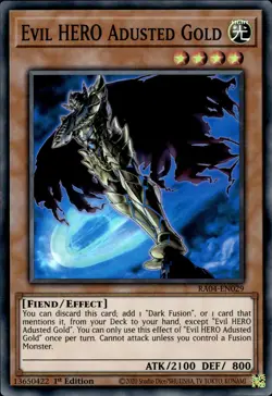 Evil HERO Adusted Gold - Super Rare 1st Edition RA04-EN029 - NM - YuGiOh - Image 1
