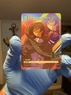 Union Arena Lelouch Lamperouge GOLD 1st Anniversary Promo Card CGH-2-012 English - Image 1