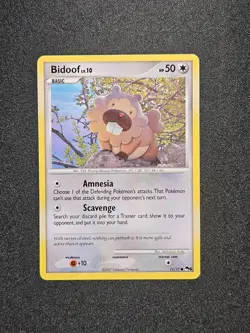 Pokemon TCG Bidoof LV 10 11/17 Pop Series 6 Common Non Holo Vintage Card - Image 1
