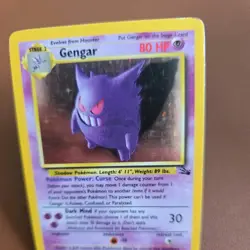Pokemon Gengar TCG Fossil Holo Card 5/62 Unlimited Holo Rare (1999) - Image 2