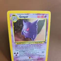 Pokemon Gengar TCG Fossil Holo Card 5/62 Unlimited Holo Rare (1999) - Image 3