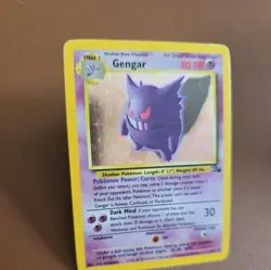 Pokemon Gengar TCG Fossil Holo Card 5/62 Unlimited Holo Rare (1999) - Image 5