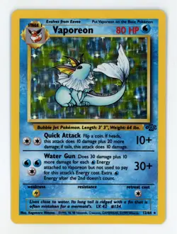 Vaporeon Holo - Pokemon 1999 Jungle #12 MINT - Image 1