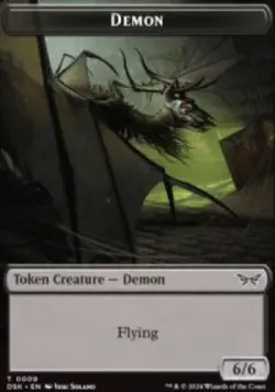 Demon / Manifest Token Duskmourn: House of Horror Tokens (TDSK) 9 MTG Regular - Image 1