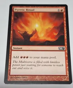 Pyretic Ritual x1 NM Magic the gathering 2011 Comes In Toploader w/Sleeve - Image 1