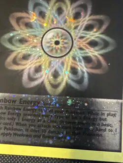 Rainbow Energy 17/82 Team Rocket Holo Pokemon TCG SWIRL! - Image 2